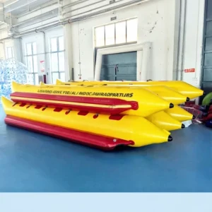 Airtight Inflatable Water Seesaw Totter Banana Boat Towable Floating Boat Water Toys for Adults and Kids