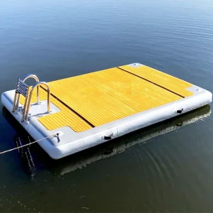 Isla inflable de flotadores de yate hermética, plataforma de embarque flotante