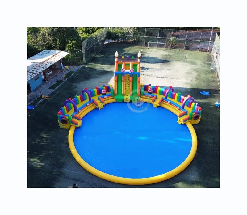 Seluncuran Air Inflatable Alibaba Kastil Bouncy Seluncuran Air Inflatable untuk Disewa