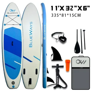 All Around Inflatable Stand up Paddle Board with Pump & Fin Durable PVC Construction for Ocean & Coastal Waters