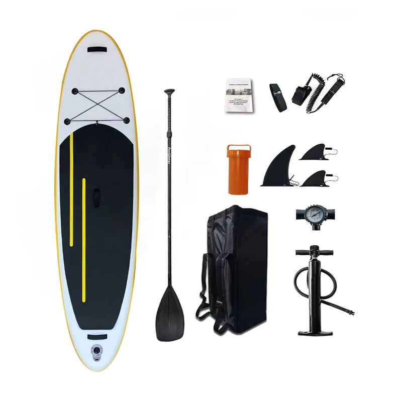 Tavola da Paddle Gonfiabile Stand Up Sup di Forma Rotonda con Zaino, Pompa a Mano e Leash