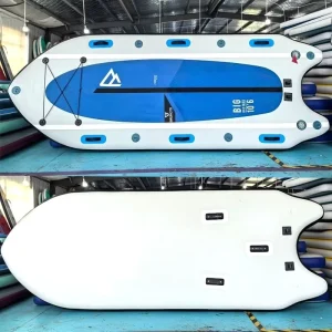 All Water Fishing Inflatable SUP Board Thickened Anti puncture PVC Portable Backpack Pump Fins Custom Design