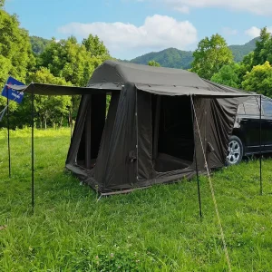 Tenda Pintu Belakang SUV Tahan Cuaca Empat Musim Ganda Layer Terintegrasi Tirai Langit Portable Inflatable Shelter Oxford