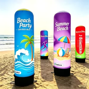Pilar de Luz Inflable LED Resistente al Viento para Todo Clima, Portátil para Carnaval, Festival de Música, Cabina de Fotos, Promoción al Aire Libre