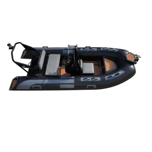 Aluminium Hull RIB Boat 390 Hypalon Fishing and Family Leisure Black Inflatable RIB Boat