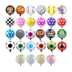 Aluminum Film Mylar Ballons Globos Kids Toys Foil Helium Inflatable Sports Balloons Printed