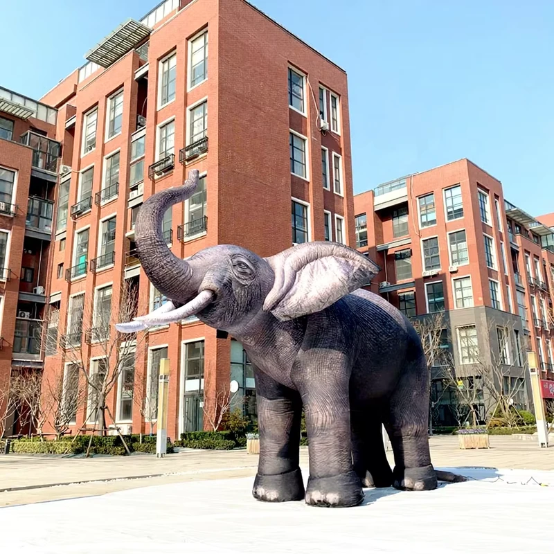 Modelo de Animal Inflable Personalizado para Instalaciones de Diversión, Escultura de Elefante Inflable Publicitaria Gigante y Exquisita