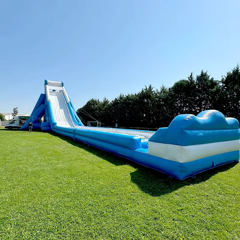 Công Viên Giải Trí Inflatable Trượt Nước Khổng Lồ Thương Mại Aqua Park Inflatable Waterslide Splash Slide Bể Bơi