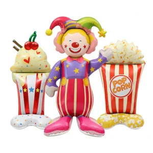 Amusement Park Decoration Large Size Thick Durable Clown Inflatable Foil Balloon Customized Size Color Party Decorate