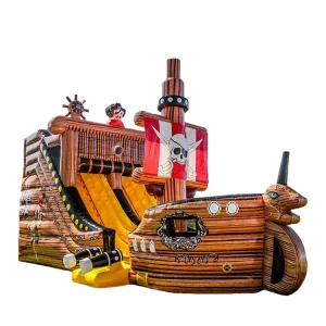 Équipement de parc d'attractions, château gonflable en PVC de qualité commerciale, bateau pirate, château de saut, maison de saut, toboggans aquatiques CE