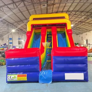 Amusement Park Inflatable Bounce House Slide Kids Bouncy Double Lane Slide