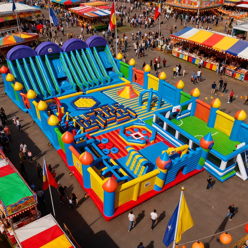 Amusement Park Inflatable Playground Giant Bouncy Castle Bounce House Air Jumping Trampoline Blow up Bouncer Outdoor Big Bounce