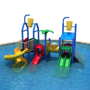 Toboggan aquatique en plastique pour enfants dans les parcs d'attractions et piscines extérieures