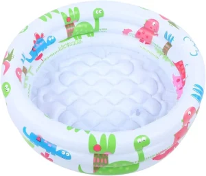 Piscine gonflable en PVC avec impression animale pour enfants avec fond à bulles