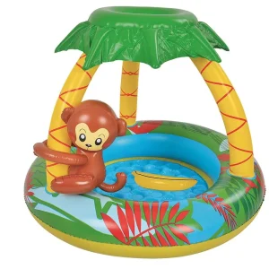 Animal Themed Inflatable PVC Kids Paddling Pool with Slides Water Spray for Children Leisure Swimming