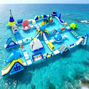 Parque Acuático Inflable de Temática Animal, Juegos Acuáticos Inflables, Obstáculo Acuático Inflable para Mar y Lago