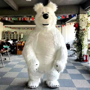 Animal White Bear Movie Mascot Customized Many Colors Christmas Inflatable Animal Mascot Costume