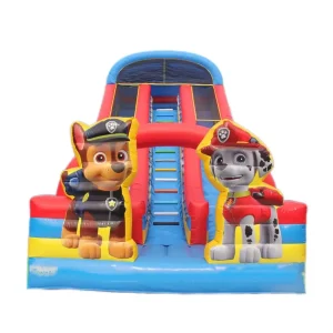Animated PVC Dog Inflatable Dry Slide for Kids with Blower & Repair Kits Dog Theme Bounce Slide