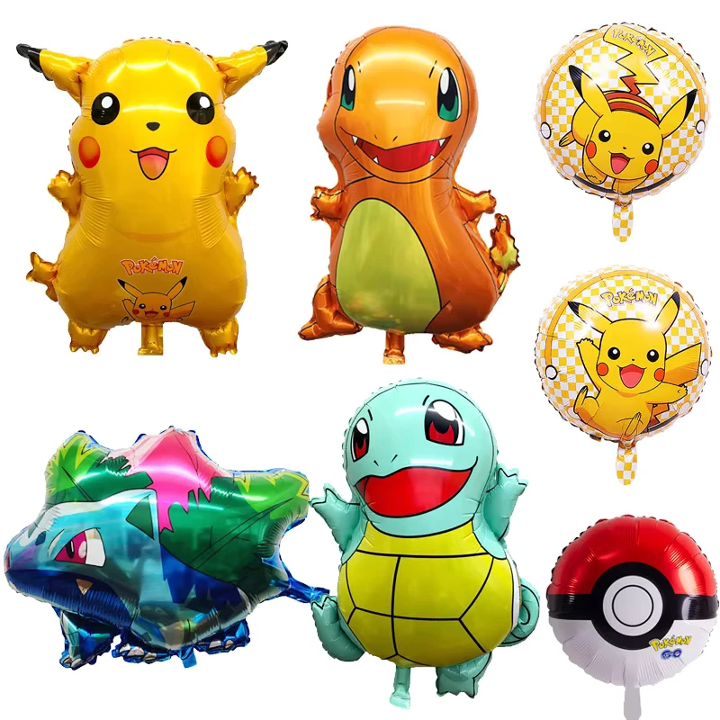 Bóng Bay Bơm Hơi Chủ Đề Pocket Monster, Bóng Bay Bơm Hơi Heli, Đồ Chơi Trẻ Em, Quà Tặng Ngày Quốc Tế Thiếu Nhi