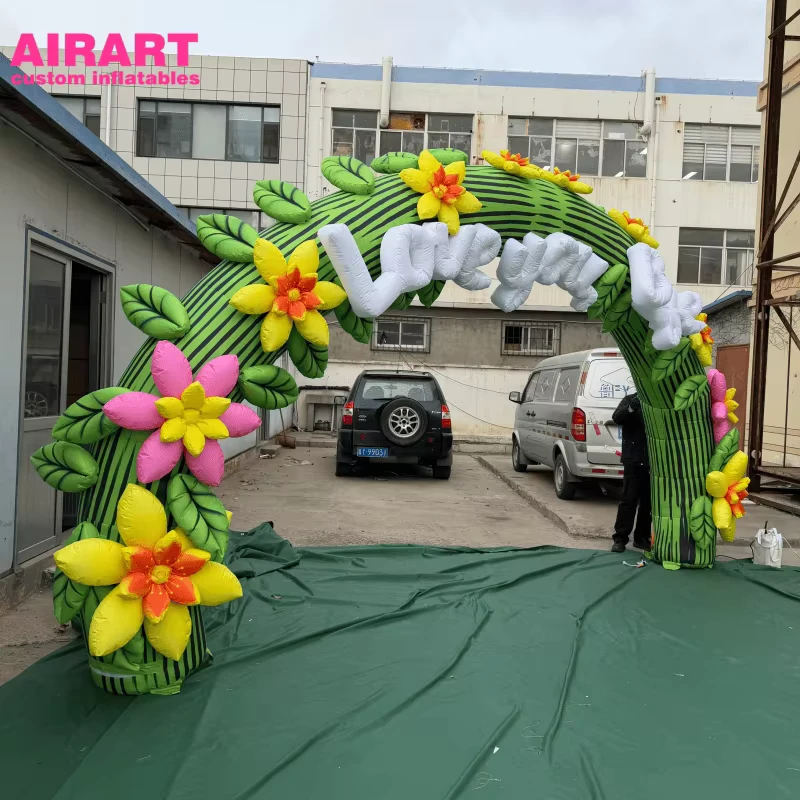 Anniversary Arch Flower Arch for Wedding Inflatable Flower Self Inflating Balloon Arch