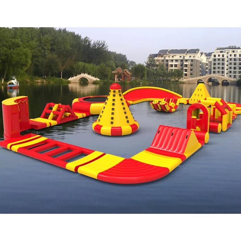 Aqua Park Opblaasbaar Waterpark Obstakelparcours Uitdaging Spel