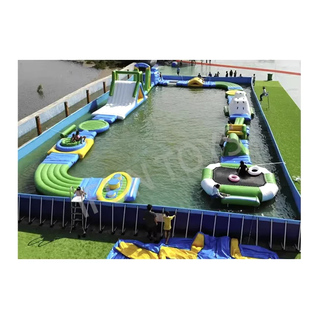 Aqua Park Wassersportaktivität Aufblasbarer Wasserpark Aufblasbares Wasserhindernis für Poolspielzeug