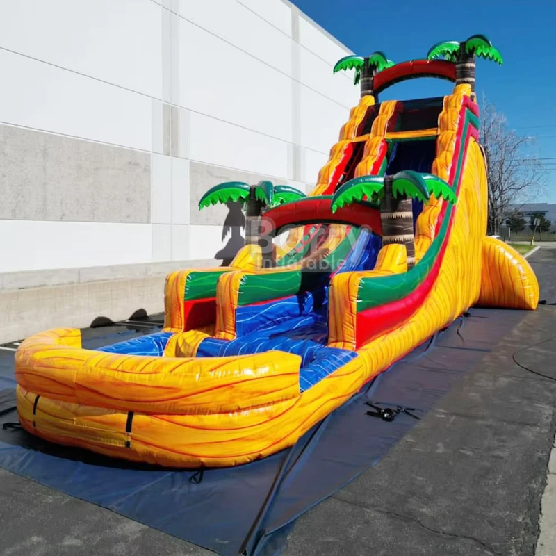 Коммерческий надувной батут Aquatic Park Fun с сухими и водными горками для аренды на праздники