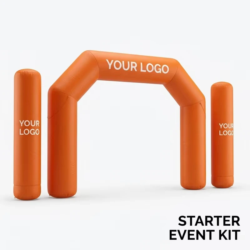 Arco Inflável Personalizado com Impressão UV à Prova de Água - Ventoinha Integrada para Eventos Desportivos ao Ar Livre e Maratonas, Estável e Hermético