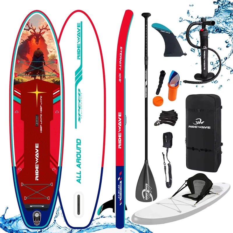 Areeman Ridewave aufblasbares Stand-Up-Paddleboard 11'6" Allround ISUP Surfbrett aus Drop-Stitch-Material