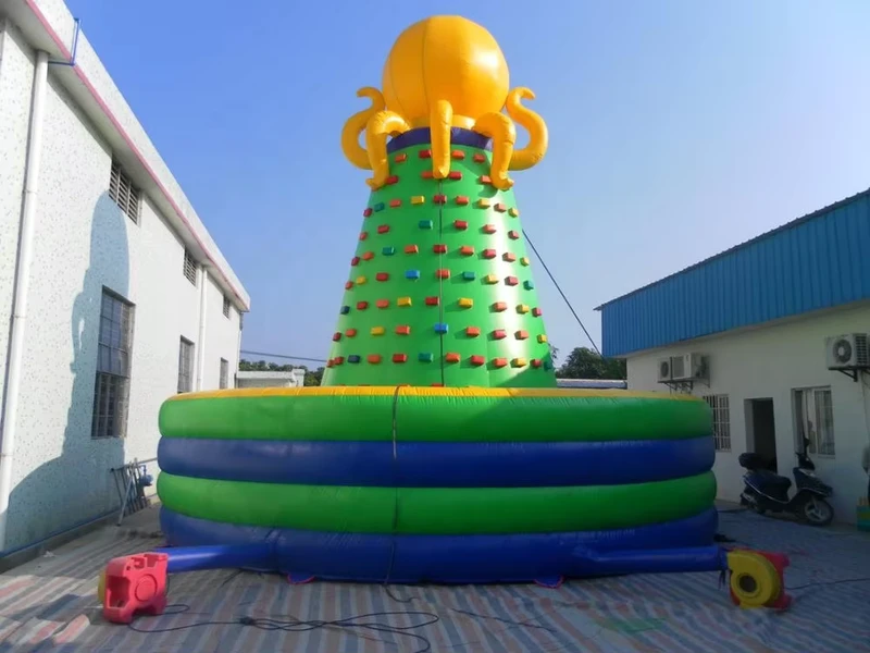 Attractive Design Inflatable Octopus Climbing Wall Game soft Inflatable Octopus Climbing Game