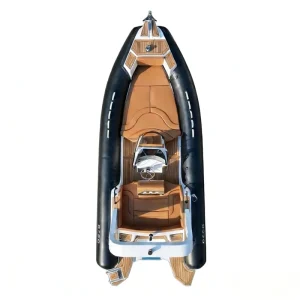 Австралийская большая надувная лодка Rib 680 из гипалона и стекловолокна с жестким корпусом и T-образным верхом