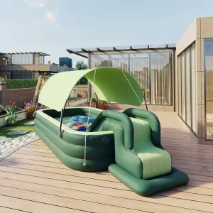 Automated Aquatic Leisure Center Integrated Sunshade Canopy Large Capacity Children’s Paddling Pool ODM Setup