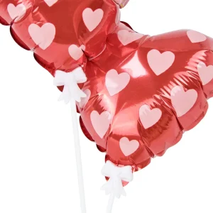 Automatische Opblaasbare Glanzende Hart Ballonnen 2 Stuks Set Premium Verpakking Valentijnsdag Handheld Stick Verjaardag