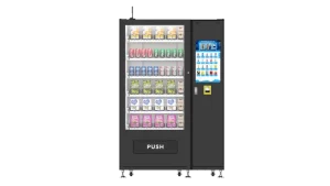 Distributeur Automatique de Snacks et Boissons, Machine de Vente Réfrigérée en Libre-Service pour Bureau, École, Centre Commercial