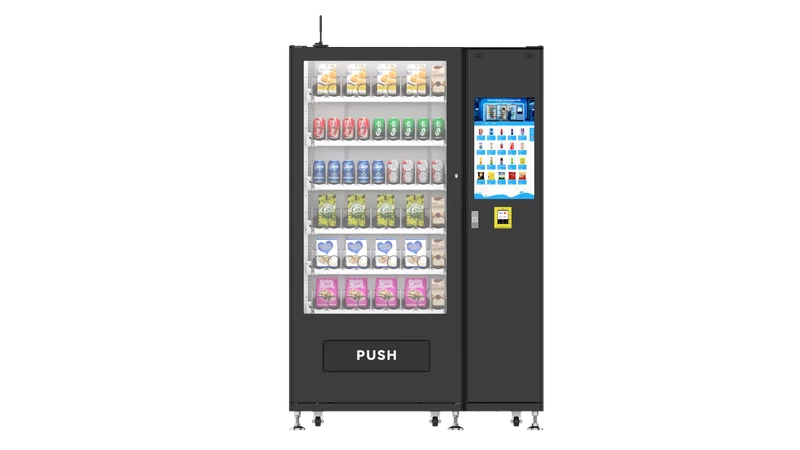Mesin Penjual Snack dan Minuman Otomatis, Dingin, Layanan Mandiri untuk Kantor, Sekolah, Mall