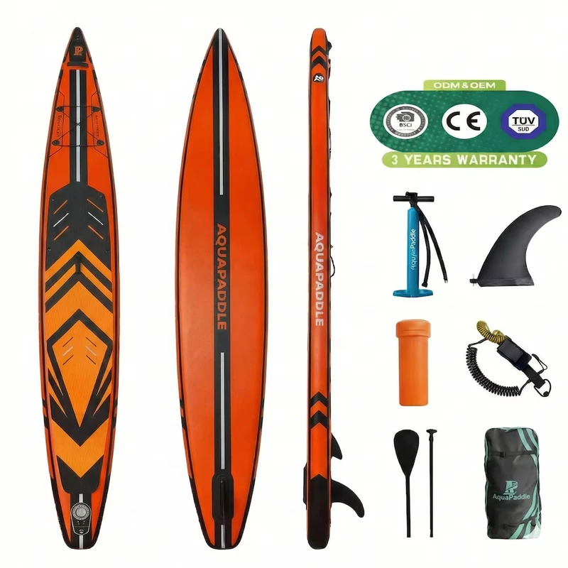 Paddle Board Gonfiabile in PVC, Premiato, Doppio Strato, Pieghevole, Facile per Principianti, Capacità 180kg, EVA Antiscivolo