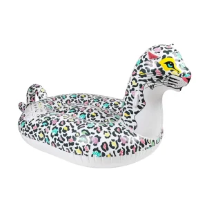 B03 F PVC Durable Inflatable Leopard Print Rider Pool Float Toys Outdoor Island Water Floating Bed for Sale