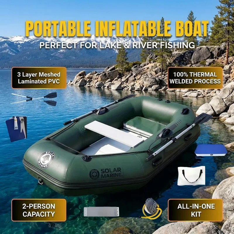 B200 3 200 CM 2 Persoons PVC Opblaasbare Kajak Vissersboot Kano met Peddels en Pompaccessoires