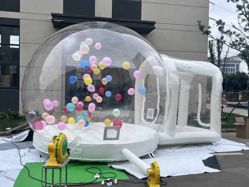 Tenda insuflável em PVC Bubble de 10 pés de diâmetro BBH-36 com ventilador, fácil de montar, grau comercial, 1 ano de garantia para festas