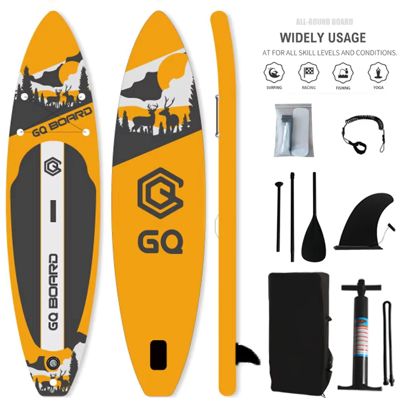 BSCI Factory Stand up Paddle Board Inflatable Isup GQ Board Soft Top Board with Six Accessories