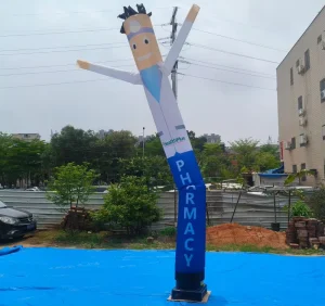 BY 4.5m Air Sky Dancer Star Inflatable Balloon Sports Music Outdoors Party Decor with Blower for Events Promotions Sea Shipping
