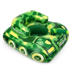 Baby Play Toys Swim Ring Green Tank Outdoor Summer Play Inflatable Kids Seat Float for Swimming Pool Children