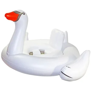 Brinquedos Infláveis para Piscina em Forma de Animal, Flutuadores de Cisne Branco