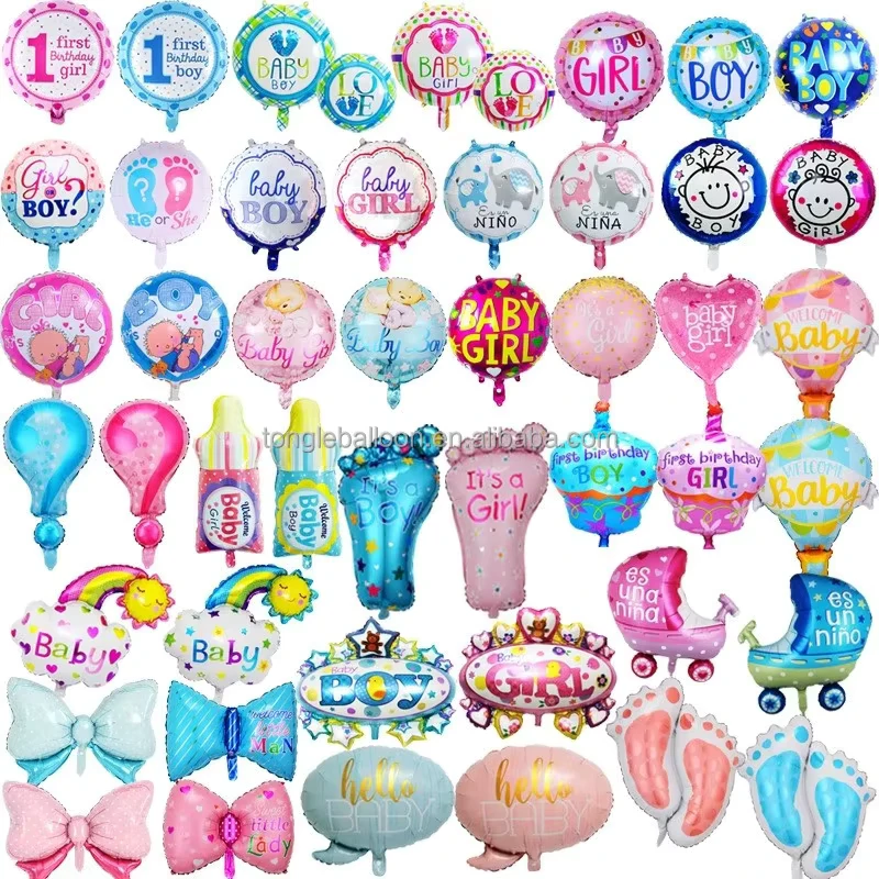 Balões Infláveis de Mylar de Alumínio Ecológicos para Festa de Chá de Bebé Menino Menina para Decorações do Dia da Mãe