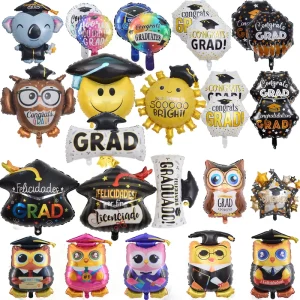 Bachelor Cap Eagle Shaped Aluminum Mylar Halloween Eco Friendly Helium Inflatable Party Foil Balloons for Graduation