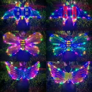 Pallone Gonfiabile a Forma di Ala Luminosa per Bambini, Prop per Feste, Giocattolo per Performance Teatrali