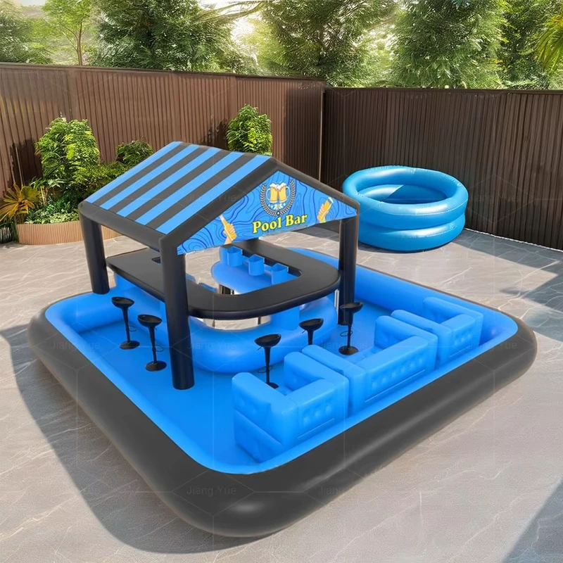 Sofa Bar Air Inflatable PVC Mengapung di Halaman Belakang untuk Dewasa dan Anak-anak