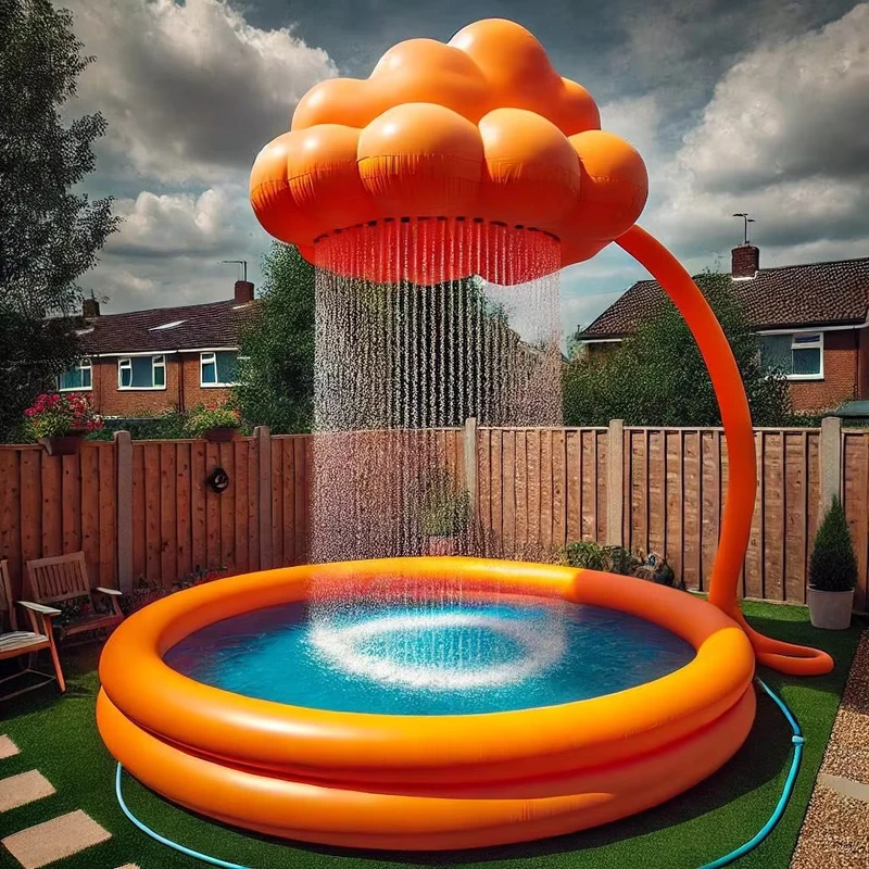 Piscina Gonfiabile Portatile a Forma di Nuvola per Giardino, per Bambini e Adulti