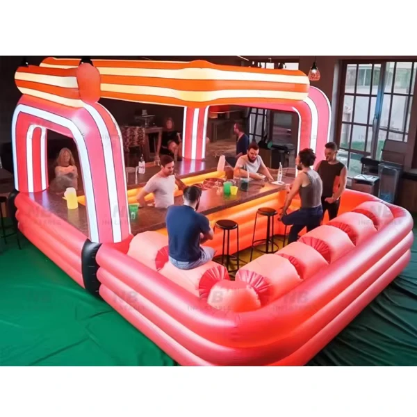 Backyard Inflatable Portable Pool Water Bar for Events