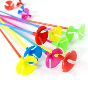 Balloon Accessories Plastic Rod and Cup Kit Handheld Latex Balloon 42cm Multicolor Balloon Holder